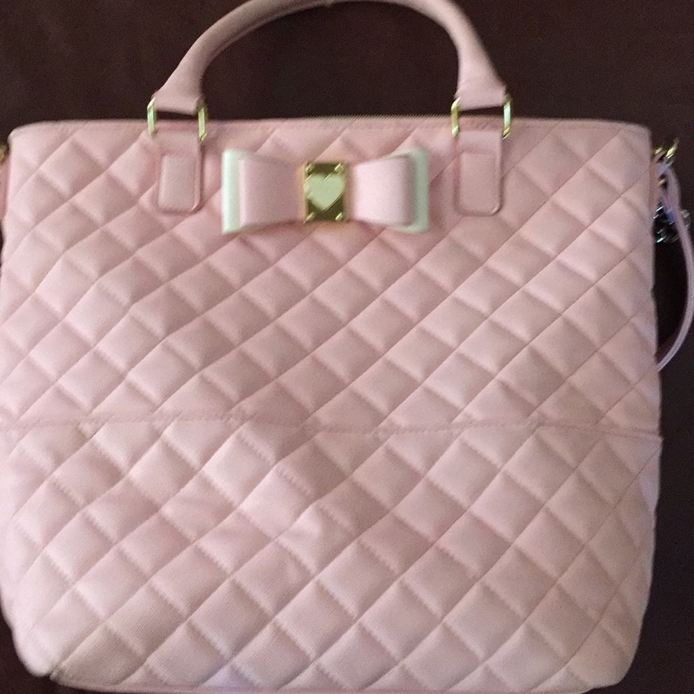 Pink Betsy Johnson tote purse.